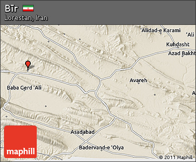 Shaded Relief 3D Map of Bīr