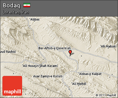 Shaded Relief 3D Map of Bodaq