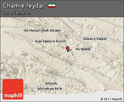 Shaded Relief 3D Map of Cham-e Ḩeydar