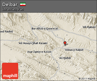 Shaded Relief 3D Map of Delbar