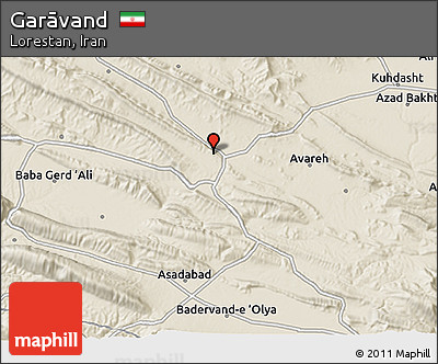 Shaded Relief 3D Map of Garāvand