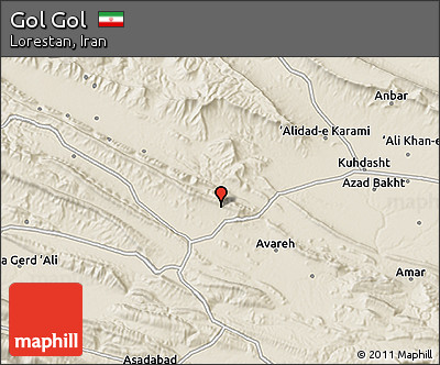Shaded Relief 3D Map of Gol Gol