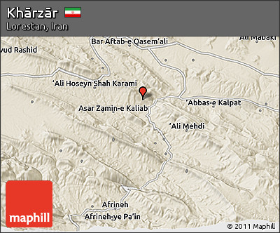 Shaded Relief 3D Map of Khārzār