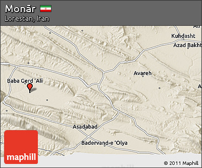 Shaded Relief 3D Map of Monār