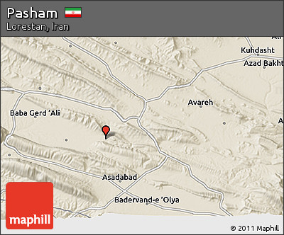 Shaded Relief 3D Map of Pasham