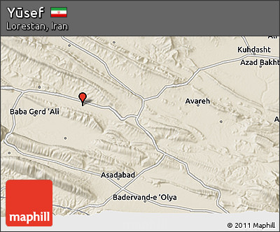 Shaded Relief 3D Map of Yūsef