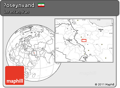 Blank Location Map of Ḩoseynvand
