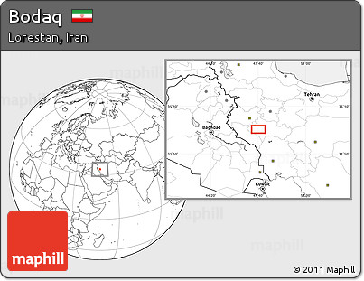 Blank Location Map of Bodaq