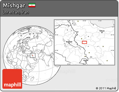 Blank Location Map of Mīshgar