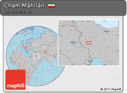 Gray Location Map of Cham Māhīlān