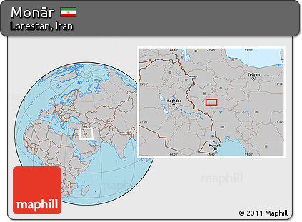 Gray Location Map of Monār