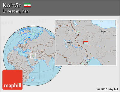 Gray Location Map of Kolzār