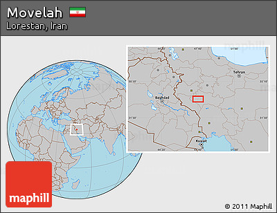 Gray Location Map of Movelah
