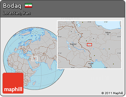 Gray Location Map of Bodaq