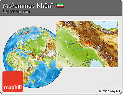 Physical Location Map of Moḩammad Khānī