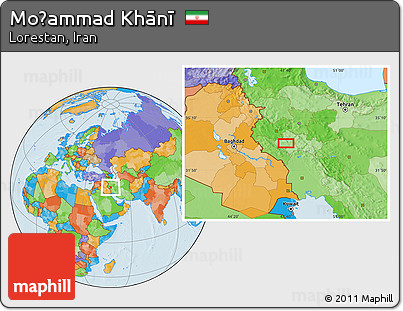 Political Location Map of Moḩammad Khānī