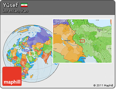 Political Location Map of Yūsef
