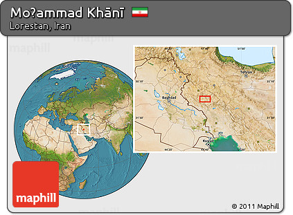 Satellite Location Map of Moḩammad Khānī