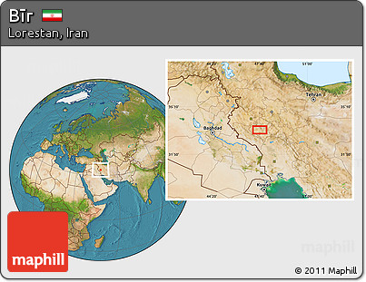 Satellite Location Map of Bīr