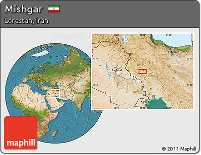 Satellite Location Map of Mīshgar