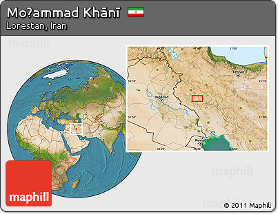 Satellite Location Map of Moḩammad Khānī