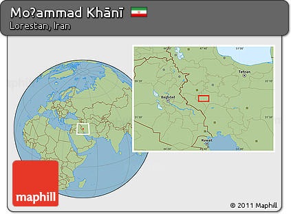 Savanna Style Location Map of Moḩammad Khānī