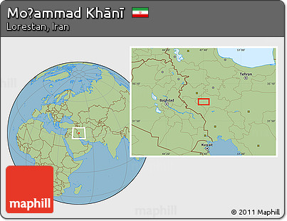 Savanna Style Location Map of Moḩammad Khānī