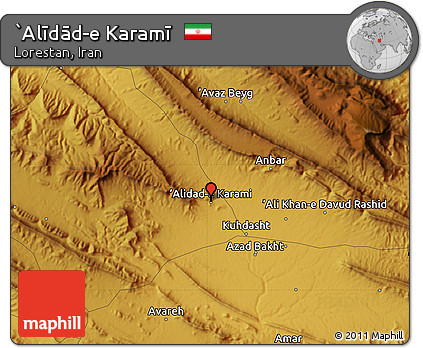 Physical Map of `Alīdād-e Karamī