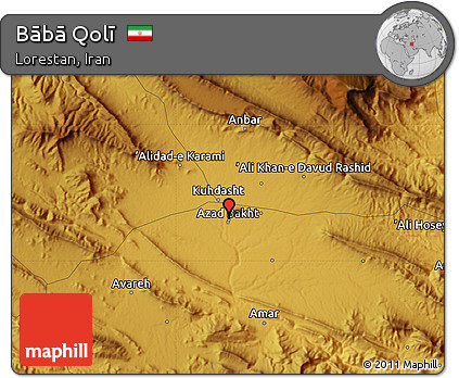 Physical Map of Bābā Qolī