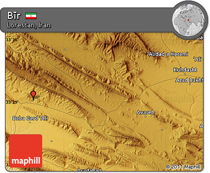 Physical Map of Bīr