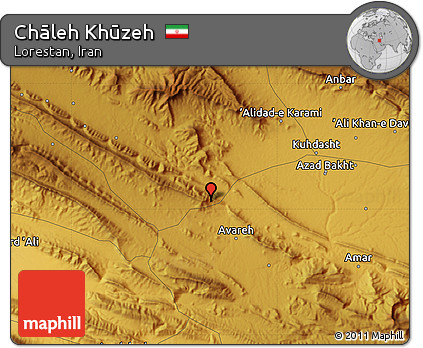 Physical Map of Chāleh Khūzeh