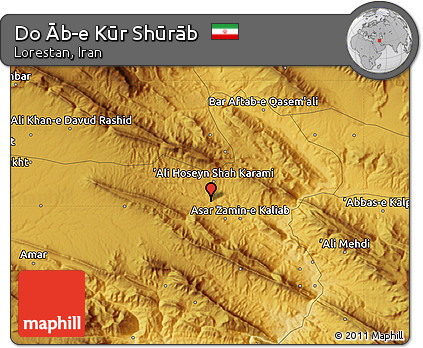 Physical Map of Do Āb-e Kūr Shūrāb