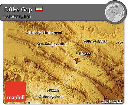 Physical Map of Dūl-e Gap