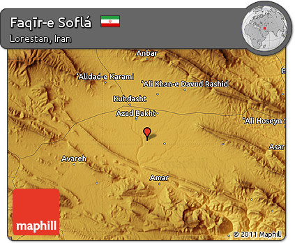 Physical Map of Faqīr-e Soflá