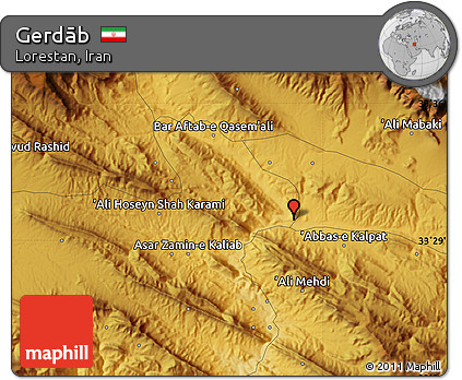 Physical Map of Gerdāb