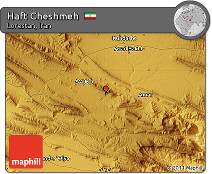 Physical Map of Haft Cheshmeh