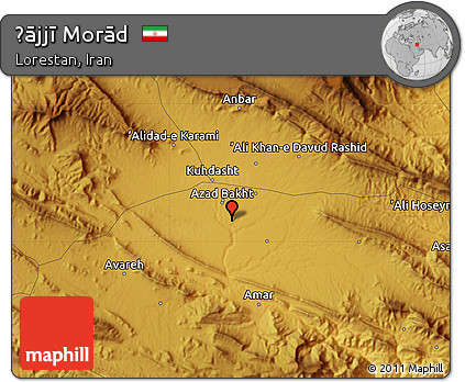 Physical Map of Ḩājjī Morād