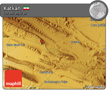 Physical Map of Katkan
