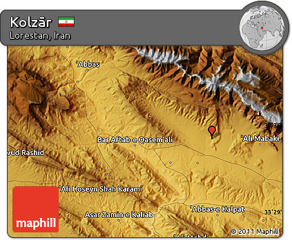 Physical Map of Kolzār