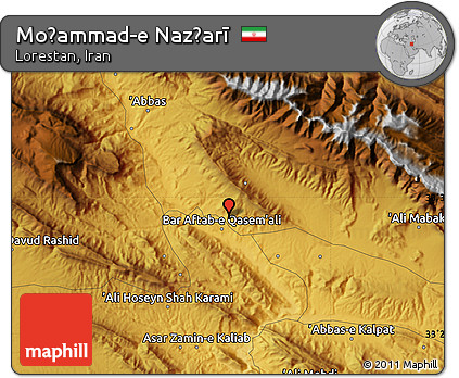 Physical Map of Moḩammad-e Naz̧arī