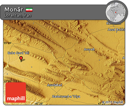 Physical Map of Monār
