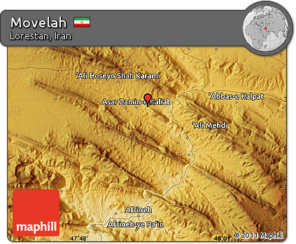 Physical Map of Movelah
