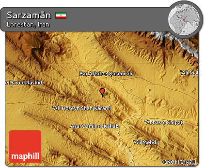 Physical Map of Sarzamān