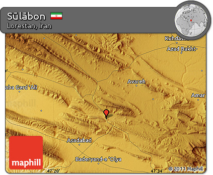 Physical Map of Sūlābon