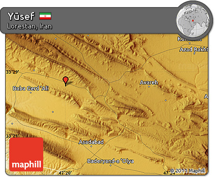 Physical Map of Yūsef