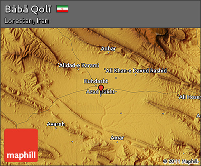 Physical Map of Bābā Qolī