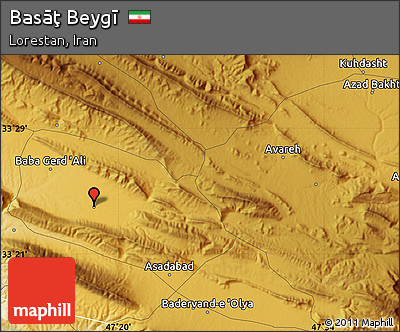 Physical Map of Basāţ Beygī