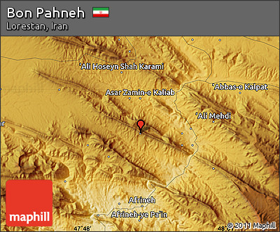 Physical Map of Bon Pahneh