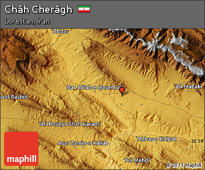 Physical Map of Chāh Cherāgh