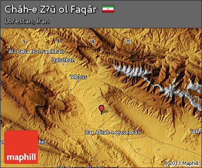 Physical Map of Chāh-e Z̄ū Ol Faqār